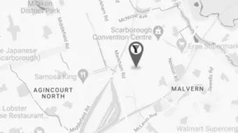 Scarborough Tapscott YMCA location pinned on a map.
