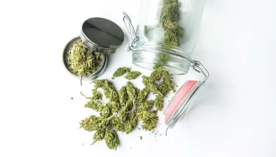 a jar of cannabis