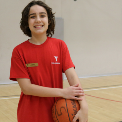 Joaquin volunteering at Central YMCA